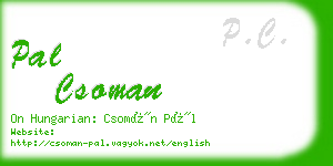 pal csoman business card